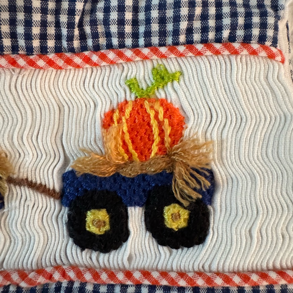 Smockingbird fall romper - Picture 3 of 6